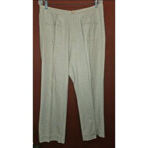 NEWPORT NEWS Easy Style Tan Linen Pants Ladies Size 16P